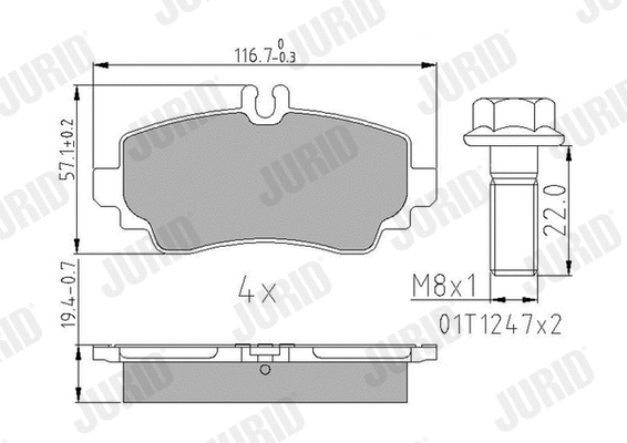 Brake Pad Set, disc brake (573100J)