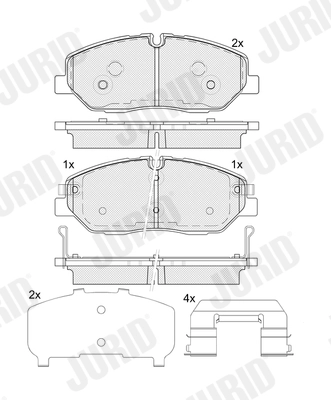 Brake Pad Set, disc brake (574139J)