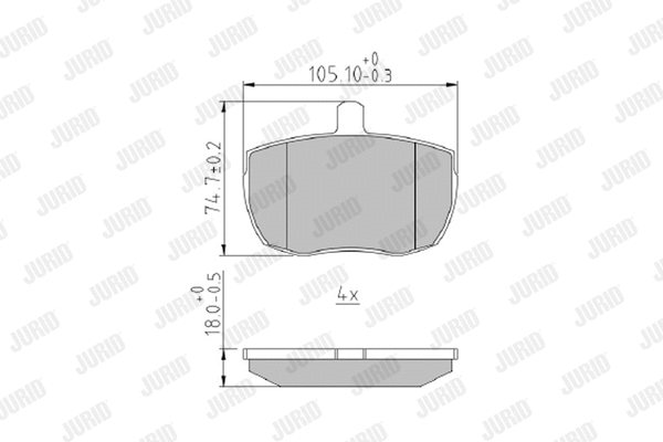 Brake Pad Set, disc brake (571250J)