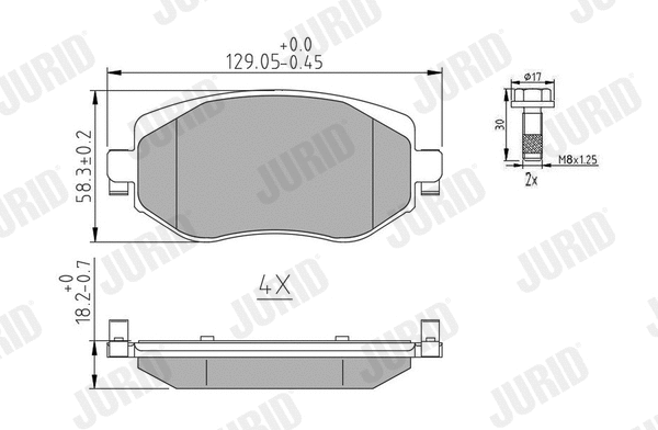 Brake Pad Set, disc brake (573842J)