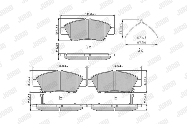 Brake Pad Set, disc brake (572637J)