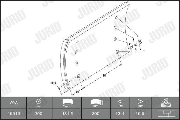 Brake Lining Kit, drum brake
