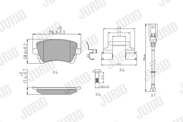 Brake Pad Set, disc brake (573220J)