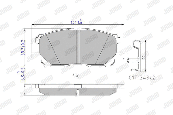 Brake Pad Set, disc brake (572562J)