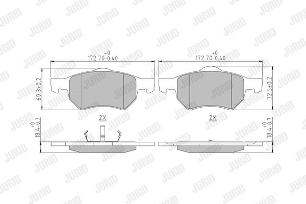 Brake Pad Set, disc brake (572509J)