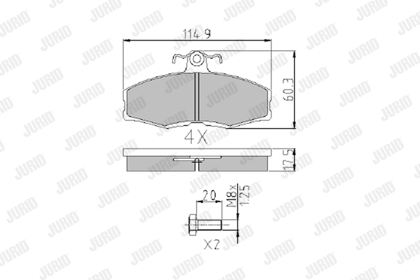 Brake Pad Set, disc brake (573948J)