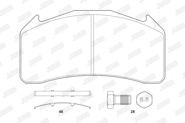 Brake Pad Set, disc brake (2913609560)