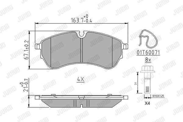 Brake Pad Set, disc brake (573831J)