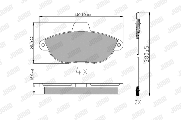Brake Pad Set, disc brake (571843J)