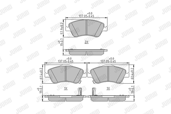 Brake Pad Set, disc brake (572524J)