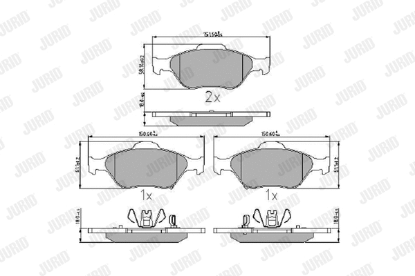 Brake Pad Set, disc brake (572576J)