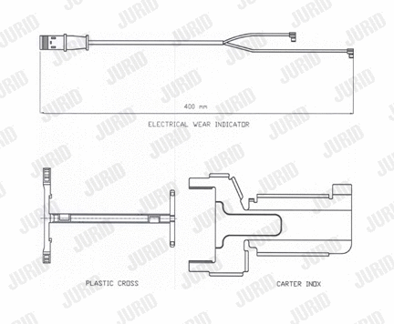 Warning Contact, brake pad wear (FAI132)