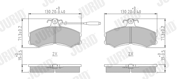 Brake Pad Set, disc brake (571304J)