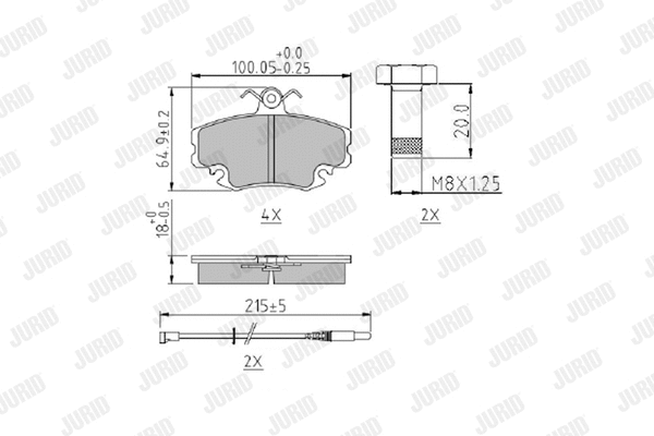 Brake Pad Set, disc brake (571526J)