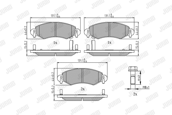 Brake Pad Set, disc brake (571981J)