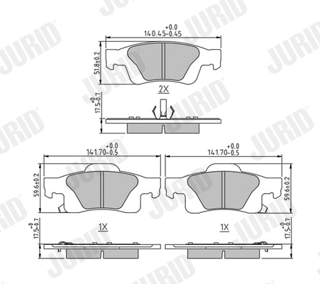 Brake Pad Set, disc brake (573860J)