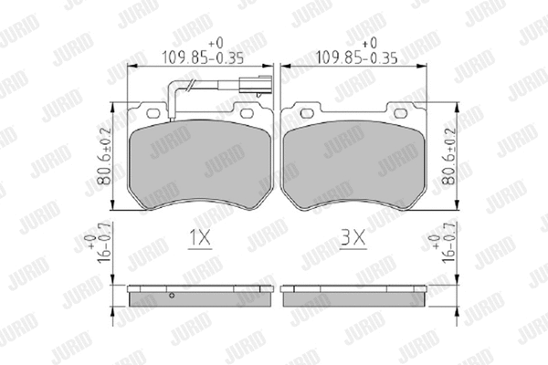 Brake Pad Set, disc brake (573309J)