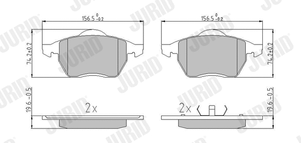 Brake Pad Set, disc brake (571900J)
