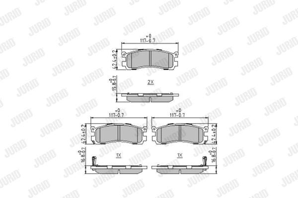 Brake Pad Set, disc brake (573914J)