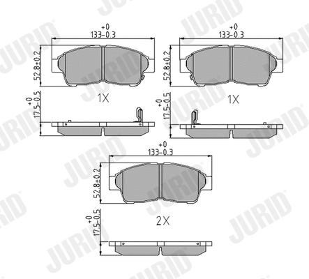 Brake Pad Set, disc brake (572333J)
