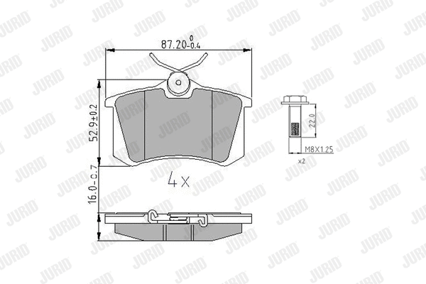 Brake Pad Set, disc brake (573847J)