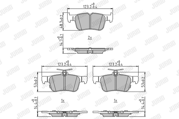 Brake Pad Set, disc brake (573687J)