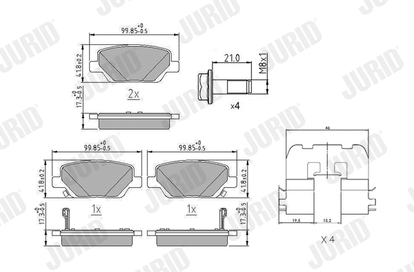 Brake Pad Set, disc brake (573918J)