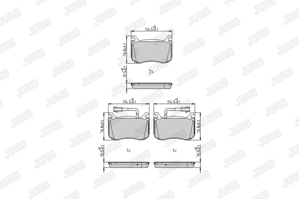 Brake Pad Set, disc brake (573665J)