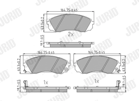 Brake Pad Set, disc brake (573864J)
