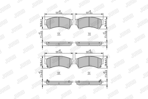 Brake Pad Set, disc brake (572628J)