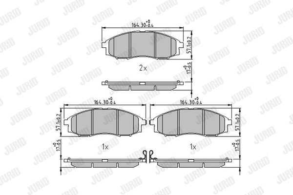Brake Pad Set, disc brake (572551J)