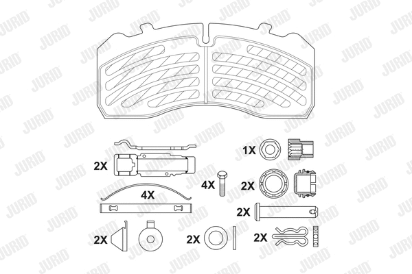 Brake Pad Set, disc brake (2921305390)