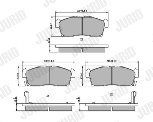 Brake Pad Set, disc brake (572611J)