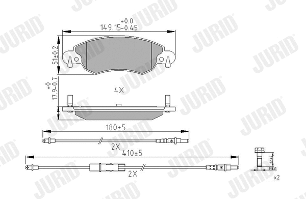 Brake Pad Set, disc brake (573026J)