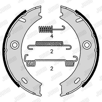 Brake Shoe Set, parking brake (362620J)