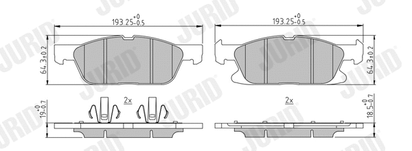 Brake Pad Set, disc brake (573837J)