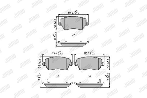 Brake Pad Set, disc brake (573770J)