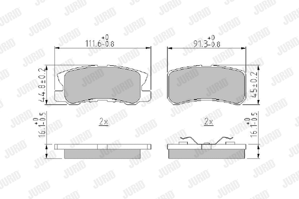 Brake Pad Set, disc brake (572498J)