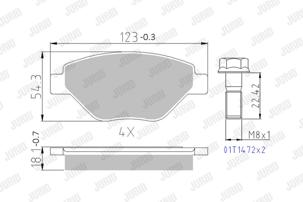 Brake Pad Set, disc brake (573123J)