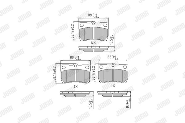 Brake Pad Set, disc brake (573393J)