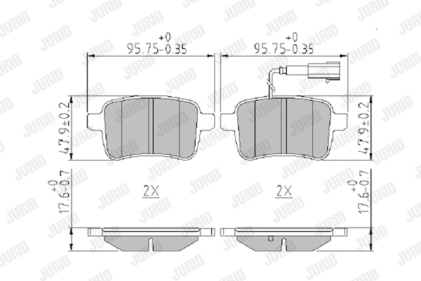 Brake Pad Set, disc brake (573349J)