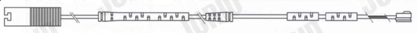 Warning Contact, brake pad wear (FWI362)
