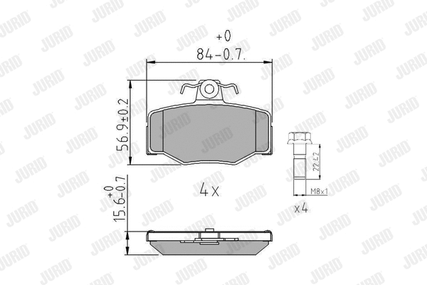 Brake Pad Set, disc brake (571421J)