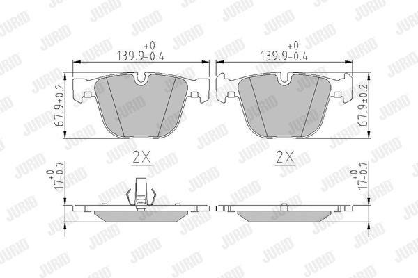 Brake Pad Set, disc brake (571991J)