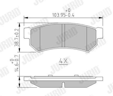 Brake Pad Set, disc brake (573633J)