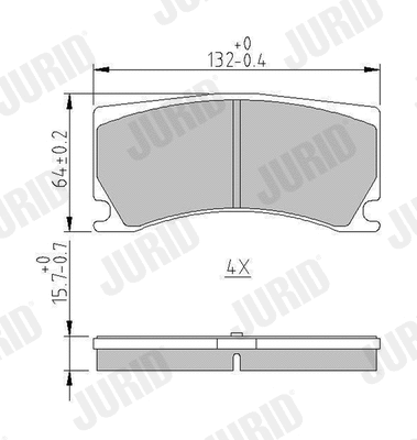 Brake Pad Set, disc brake (573372J)