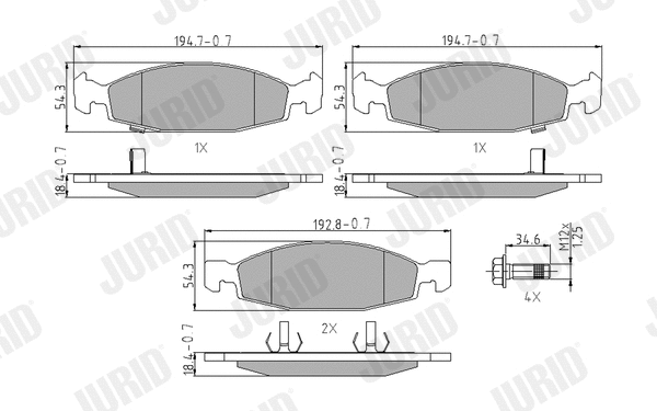 Brake Pad Set, disc brake (573077J)