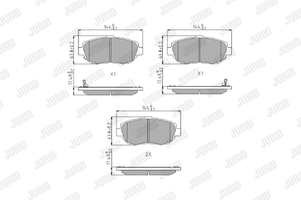 Brake Pad Set, disc brake (572380J)