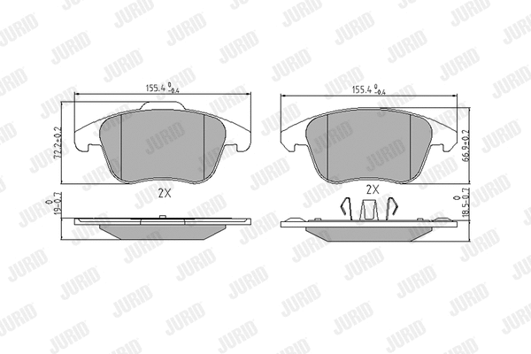 Brake Pad Set, disc brake (573193J)