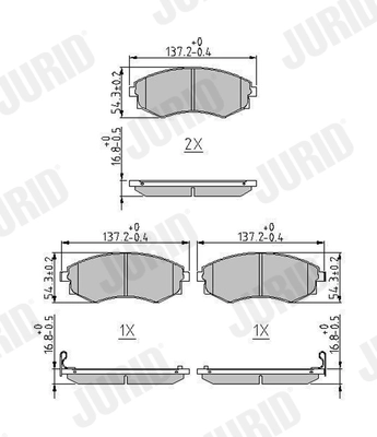 Brake Pad Set, disc brake (572614J)